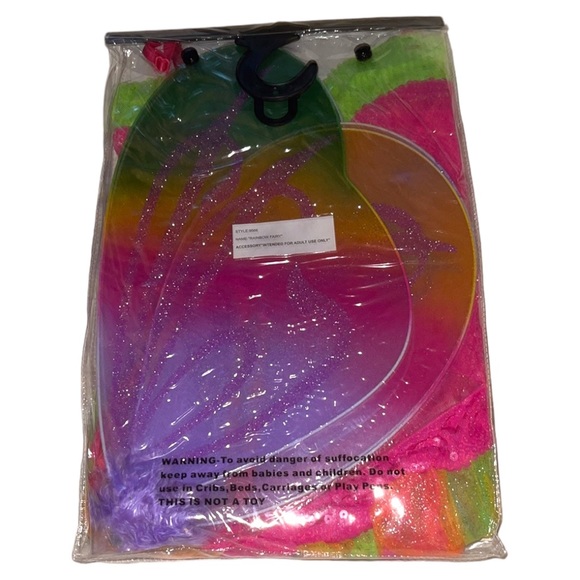 Adult Rainbow Fairy Costume by Dreamgirl Size Small - Picture 4 of 6